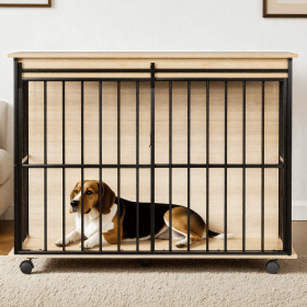 Dog crate furniture, large-sized dog crate suitable for medium to large dogs, wooden dog kennel furniture