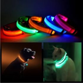 LED PET Safety Halo Style Collar (Option: ORANGE-LARGE)