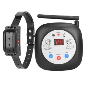 1Set 328FT Electric Wireless Dog Fence System With GPS Location Monitor Collar Receiver Rechargeable Beep Vibration Fence System For Small Medium (Option: System with 1Collar)