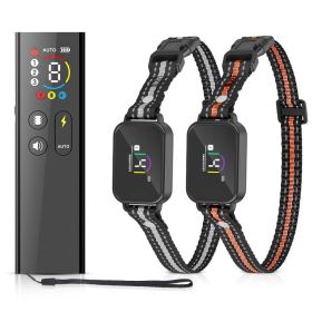 1Pc 2 In 1 Dog Shock And Bark Collar Dog Training Collar With Remote Rechargeable IP68 Waterproof With 3 Channels For Medium And Small Dogs (Option: 2 Collars)